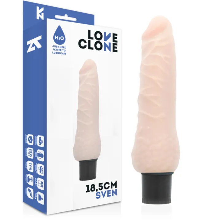 LOVECLONE - SVEN VIBRADOR REALÍSTICO AUTOLUBRICADO 18.5 CM | VibraZon