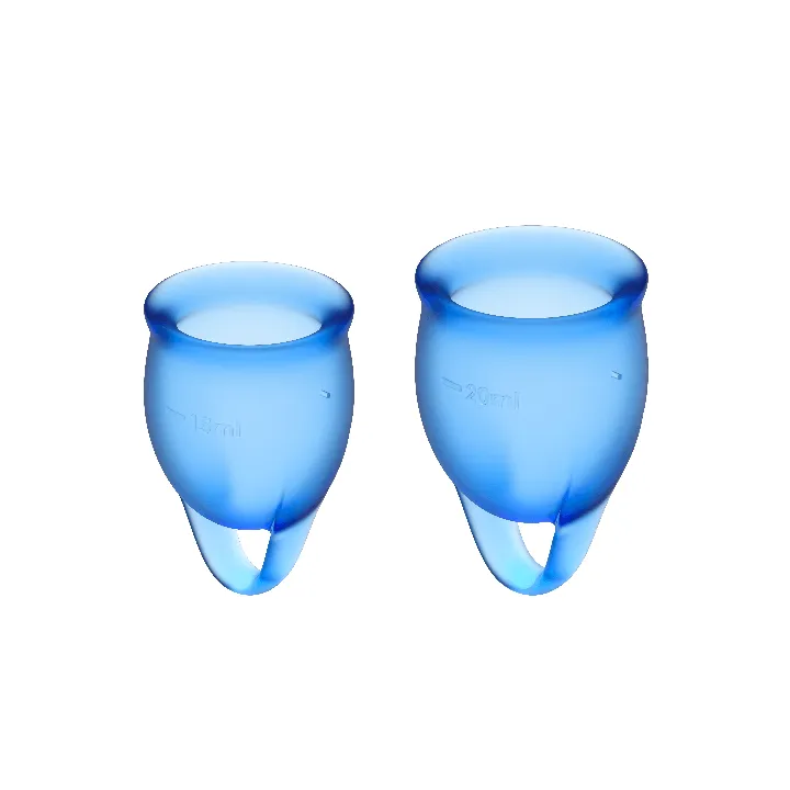 SATISFYER - SENSACION CONFIDENT KIT COPA MENSTRUAL AZUL | VibraZon