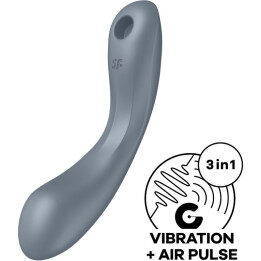 SATISFYER - CURVE TRINITY 1 AIR PULSE VIBRATION GRIS | VibraZon