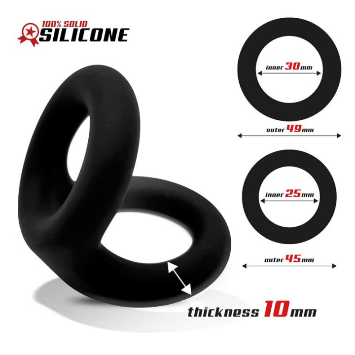 Anillo Doble para el Pene Silicona Solida 2.5 / 3 cm de Beast Rings | VibraZon