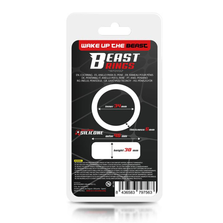 Anillo para el Pene Silicona Líquida 3.4 cm de Beast Rings | VibraZon