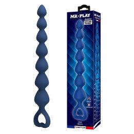 MR PLAY - BOLAS ANALES Y PLUG ANAL SILICONA AZUL 26,7 CM | VibraZon