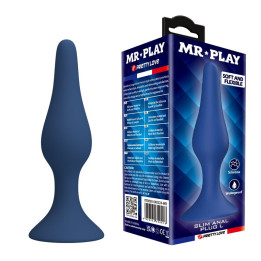 MR PLAY - PLUG ANAL SLIM SILICONA AZUL L | VibraZon