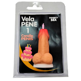 DIABLO PICANTE - VELA PENE EN FORMA DE NÚMERO 1 COLOR CARNE | VibraZon