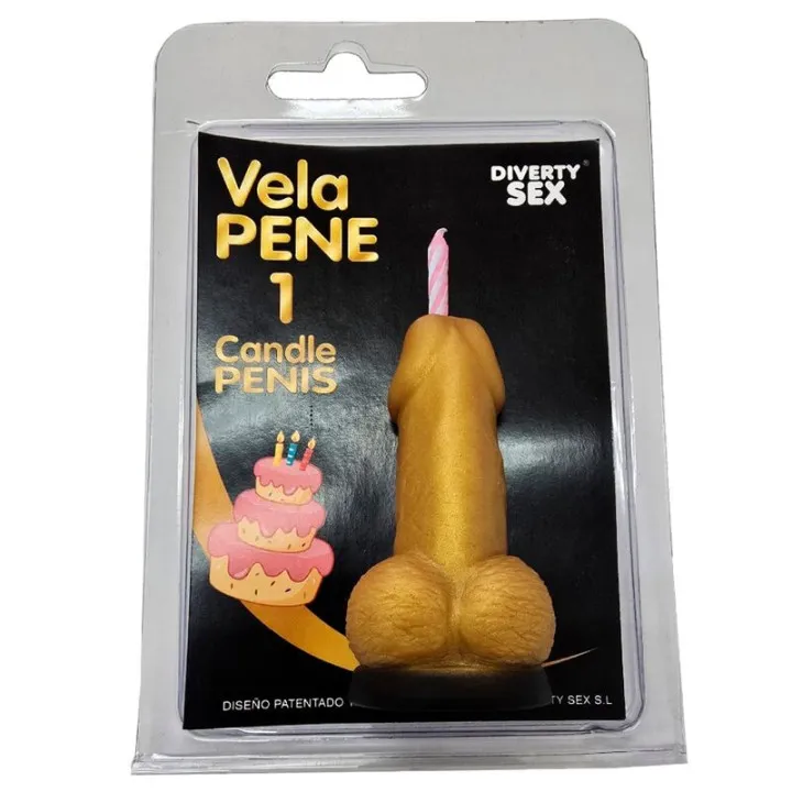DIABLO PICANTE - VELA PENE EN FORMA DE NÚMERO 1 COLOR | VibraZon