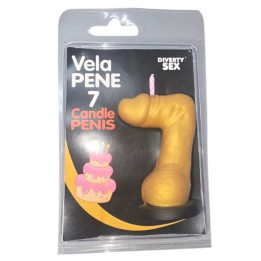 DIABLO PICANTE - VELA PENE EN FORMA DE NÚMERO 7 COLOR | VibraZon