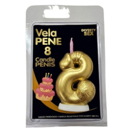 DIABLO PICANTE - VELA PENE EN FORMA DE NÚMERO 8 COLOR | VibraZon