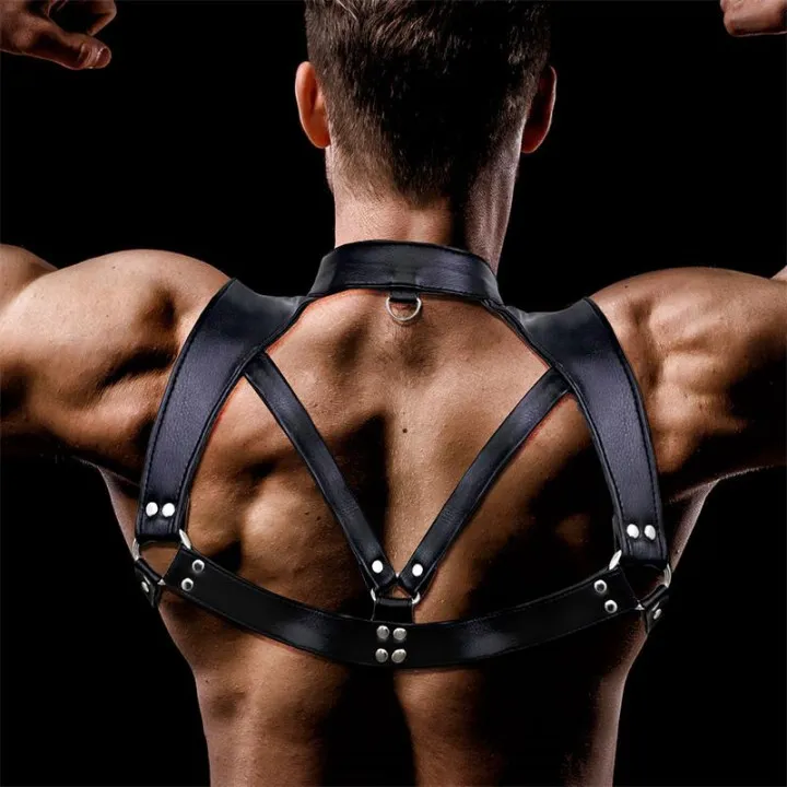Darius Arnés Masculino para el Pecho Cuero Vegano de Intoyou Bdsm Line