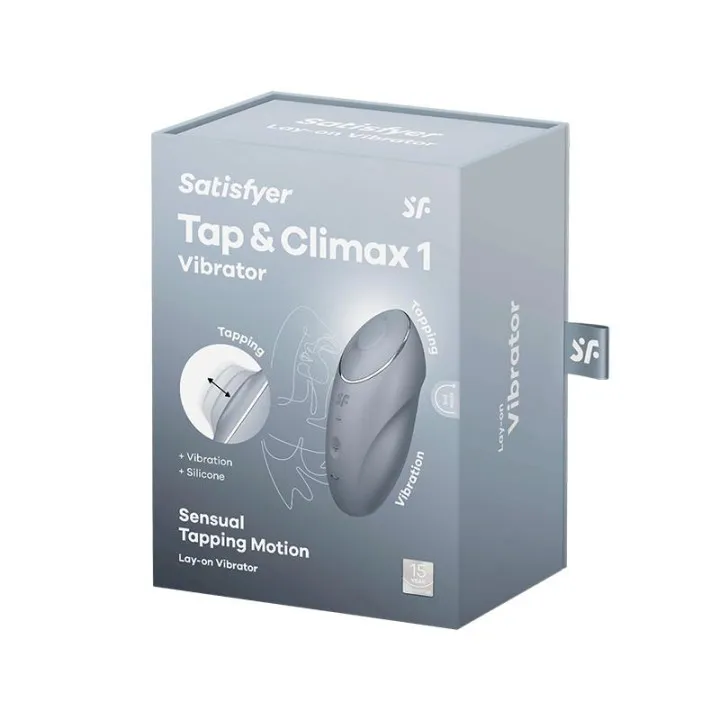 Satisfyer Tap & Climax 1 gris: vibrador con golpeteo
