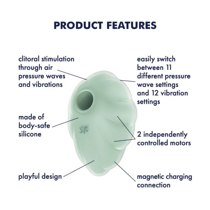 Satisfyer Cloud Dancer menta: succionador y vibrador