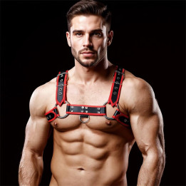 Odiseo Arnés Masculino para el Pecho Cuero Vegano de Intoyou Bdsm Line | VibraZon