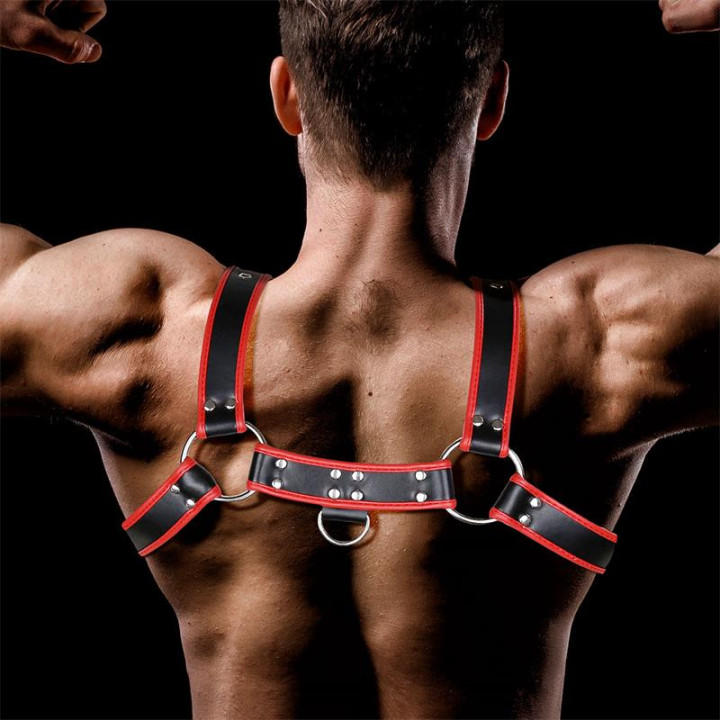 Odiseo Arnés Masculino para el Pecho Cuero Vegano de Intoyou Bdsm Line | VibraZon