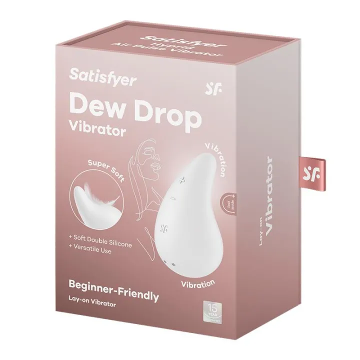 Satisfyer Dew Drop blanco: vibrador externo de doble motor
