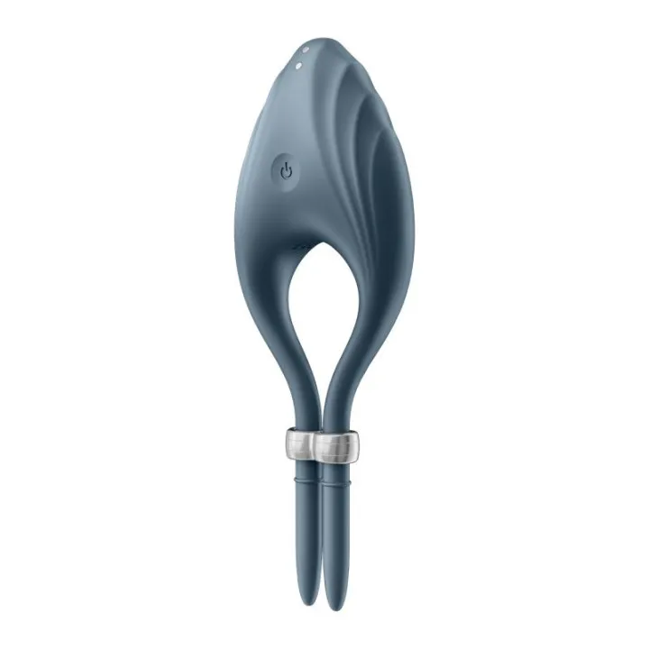 Satisfyer Duelist azul oscuro: anillo vibrador ajustable