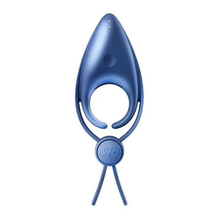Satisfyer Sniper azul: anillo doble vibrador ajustable
