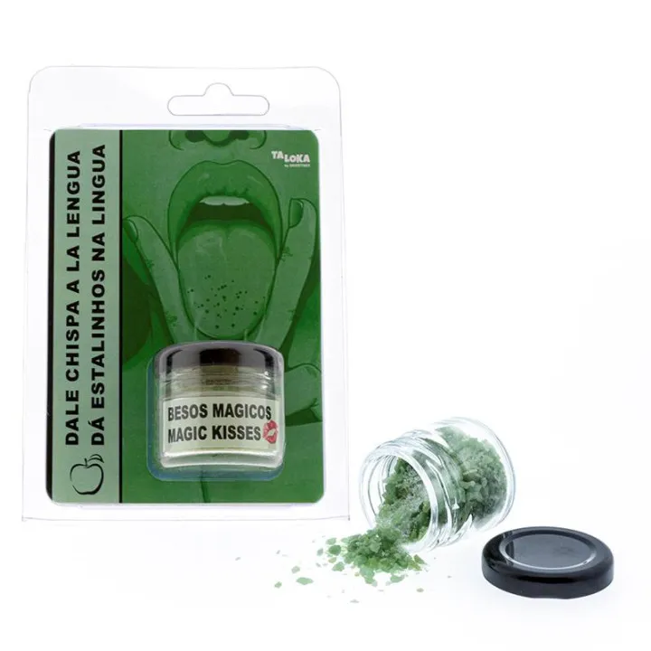 Dale Chispa a la Lengua Sabor Manzana Verde con Chasquidos de Taloka
