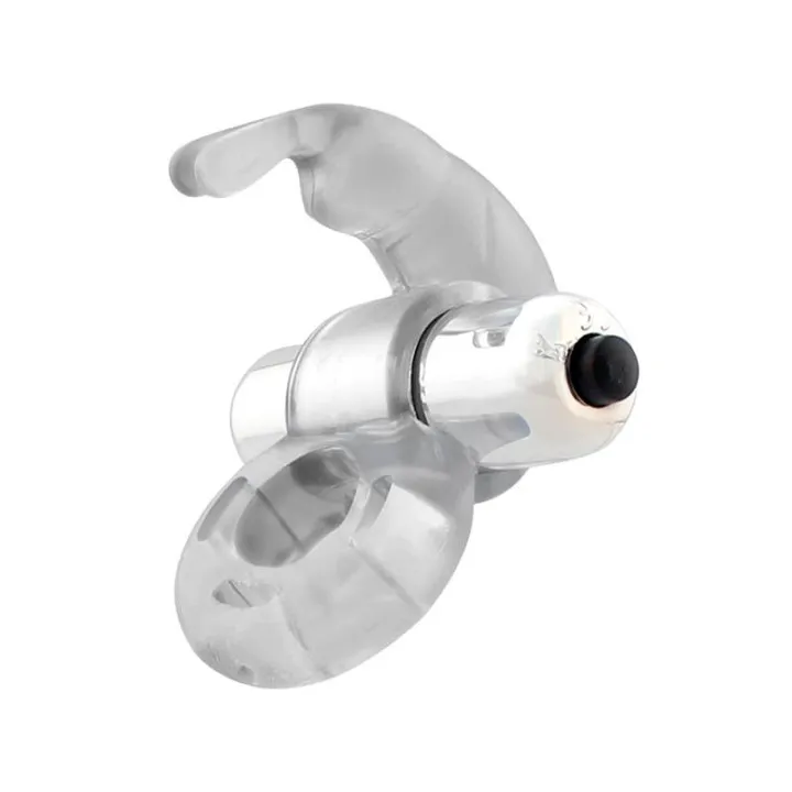 Horizon Anillo Vibrador con Conejito Transparente de Latetobed