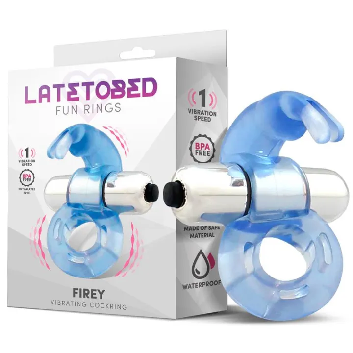 Firey Anillo Vibrador con Conejito Azul de Latetobed
