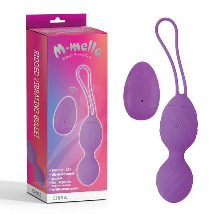 Huevo Vibrador Control Remoto Ridged USB Silicona 7.4 de Chisa