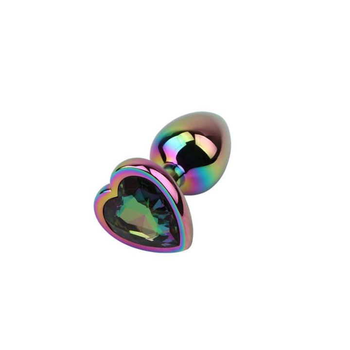 Plug Anal de Metal Tipo Rainbow con Joya de Corazón 2,7 de Chisa | VibraZon