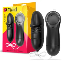 Laary Huevo Vibrador Multi Velocidad Control Remoto Negro de Fluïd