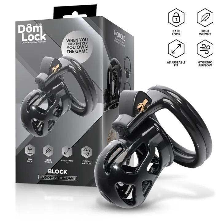 Block Jaula para el Pene con Candado Interno de Domlock
