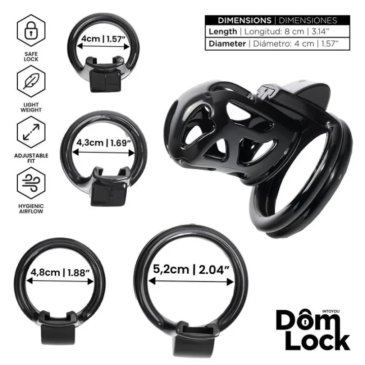Block Jaula para el Pene con Candado Interno de Domlock