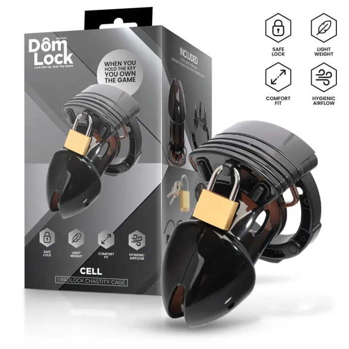 Cell Jaula para el Pene con Espaciadores de Domlock