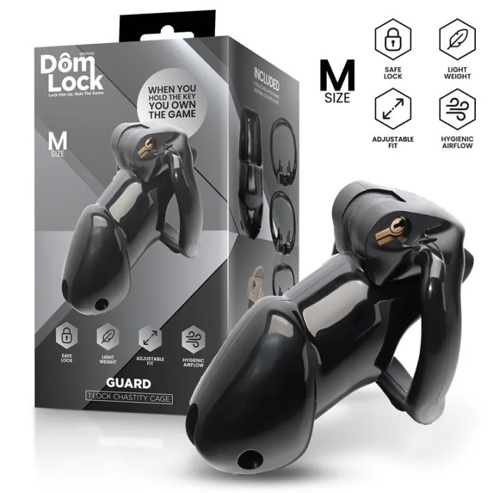 Guard Jaula para el Pene con Candado Interno Talla M de Domlock