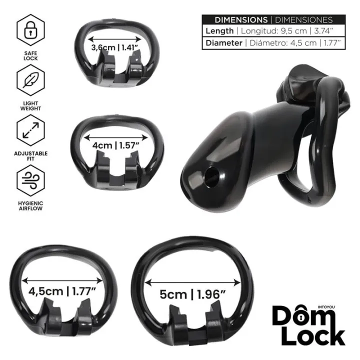 Guard Jaula para el Pene con Candado Interno Talla M de Domlock