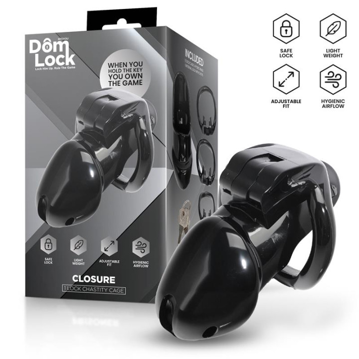 Closure Jaula para el Pene con Candado Interno de Domlock | VibraZon