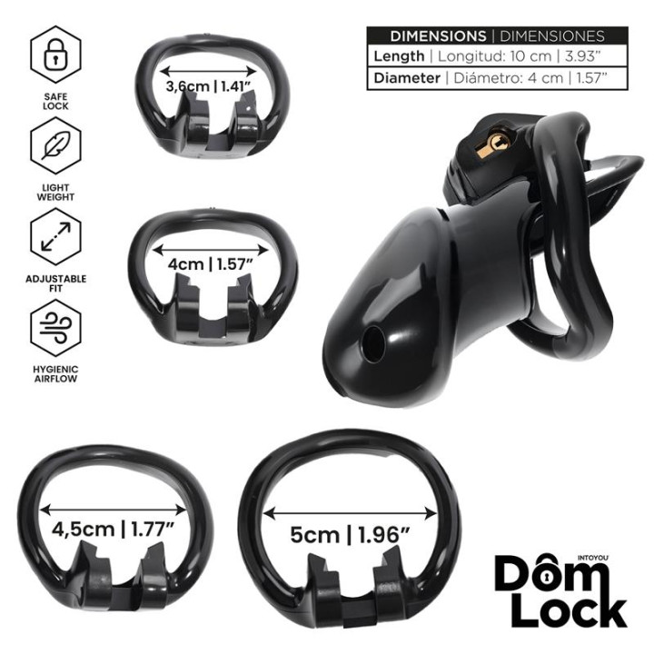 Closure Jaula para el Pene con Candado Interno de Domlock | VibraZon