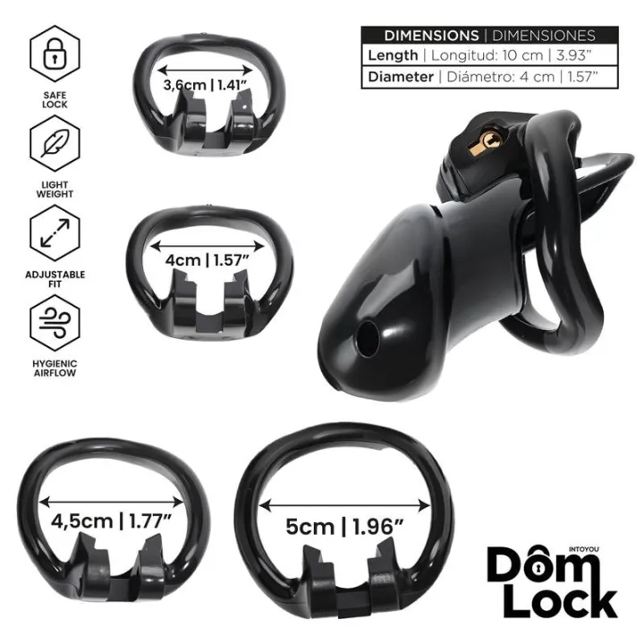 Closure Jaula para el Pene con Candado Interno de Domlock
