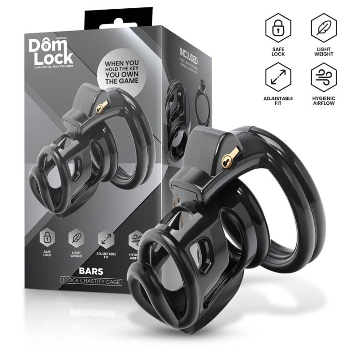 Bars Jaula para el Pene con Candado Interno de Domlock | VibraZon