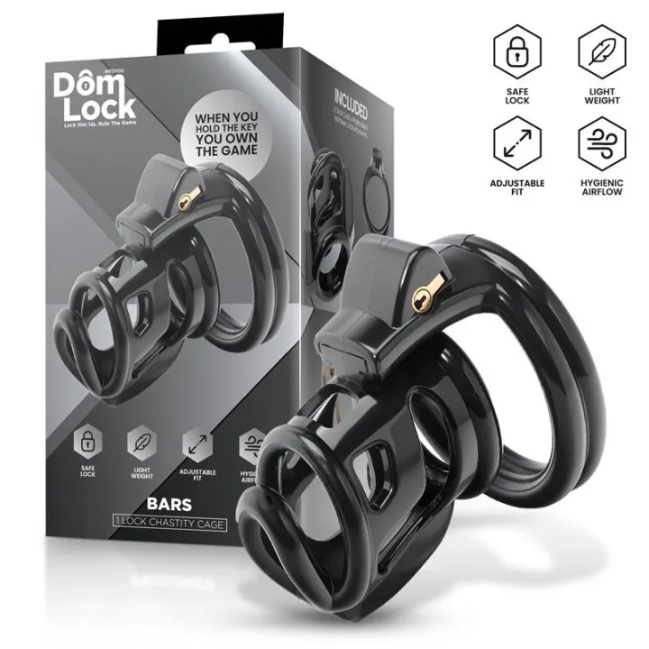 Bars Jaula para el Pene con Candado Interno de Domlock