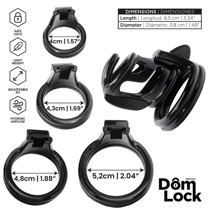 Bars Jaula para el Pene con Candado Interno de Domlock | VibraZon