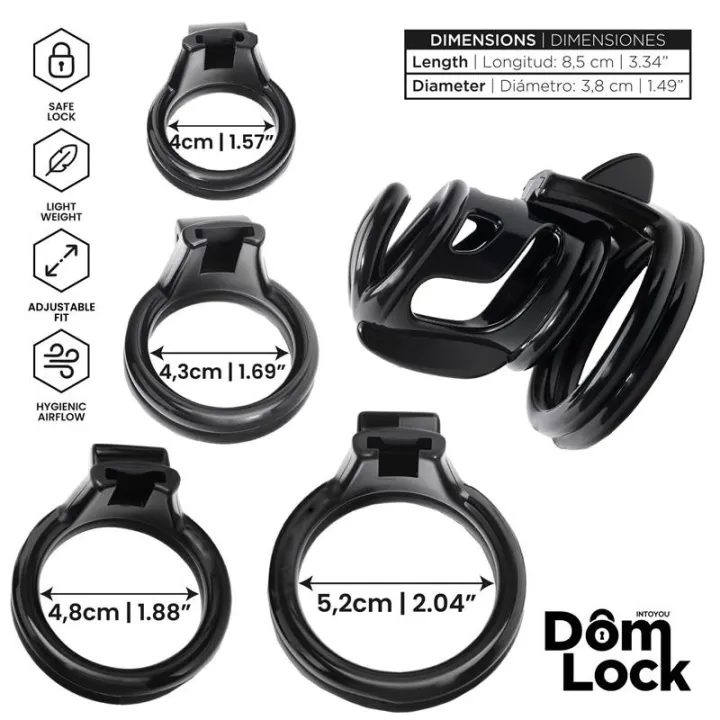 Bars Jaula para el Pene con Candado Interno de Domlock