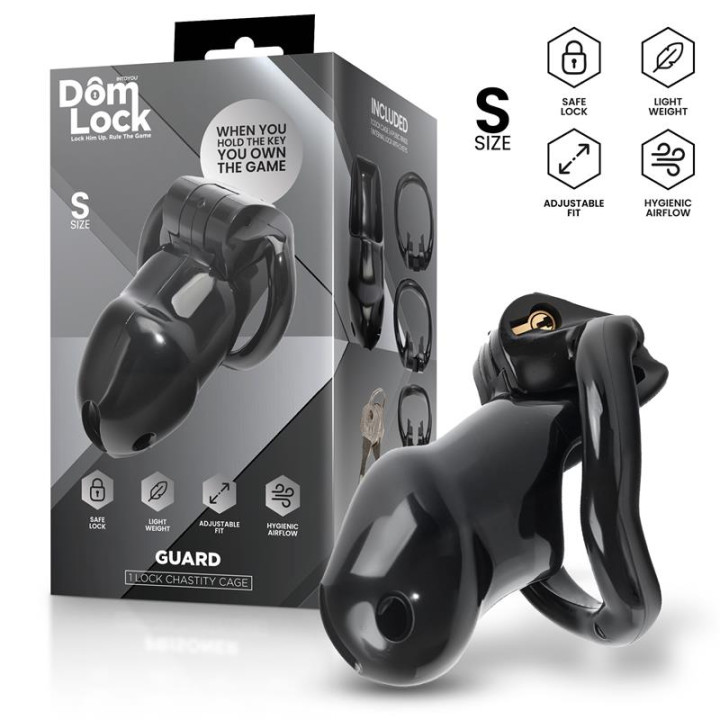 Guard Jaula para el Pene con Candado Interno Talla S de Domlock | VibraZon