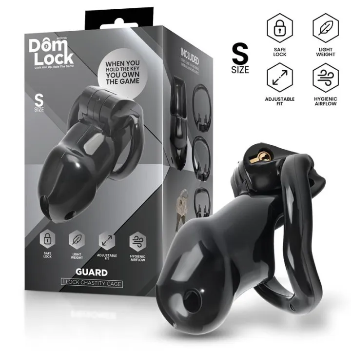 Guard Jaula para el Pene con Candado Interno Talla S de Domlock