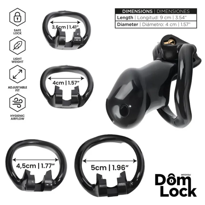 Guard Jaula para el Pene con Candado Interno Talla S de Domlock
