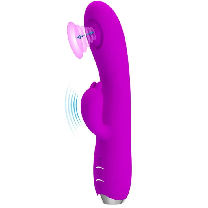 Regina Vibrador con Succión y Tapping de Prettylove