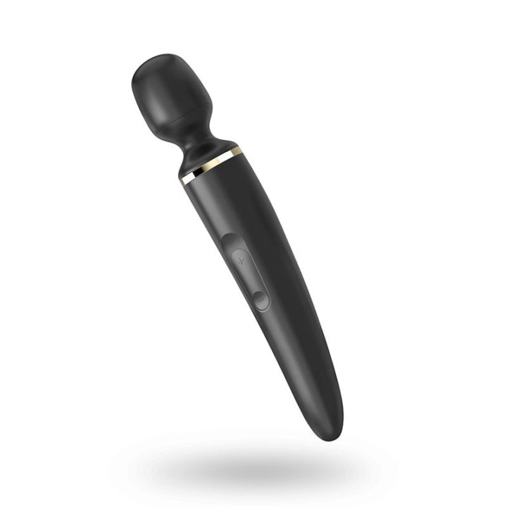 Masajeador Wand-er Woman Negro y Dorado de Satisfyer | VibraZon