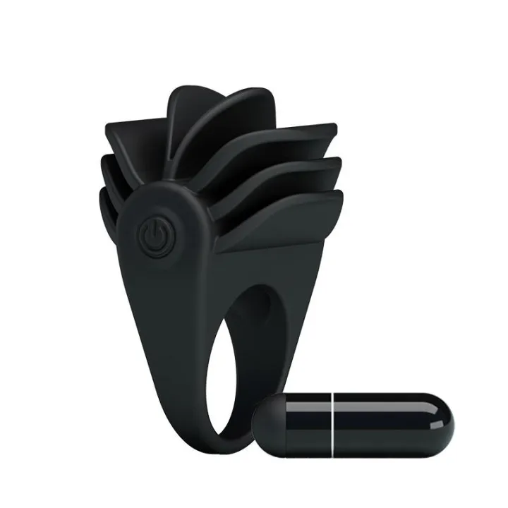Pretty Love Anillo Vibrador Chester Color Negro de Prettylove