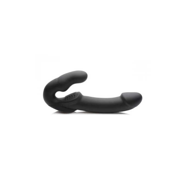 Evoke Vibrador Doble Negro de Strap U | VibraZon