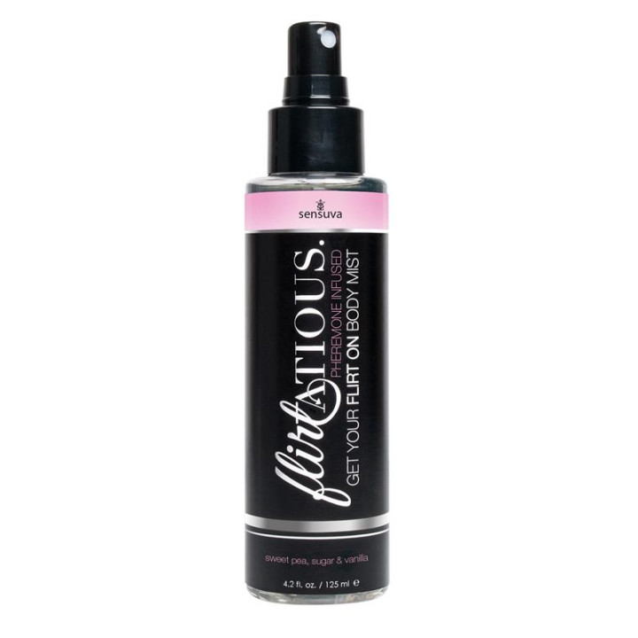 Flirtatios Bruma Corporal con Feromonas Azucar Avainillado y Sweet Pea 125 ml de Sensuva | VibraZon
