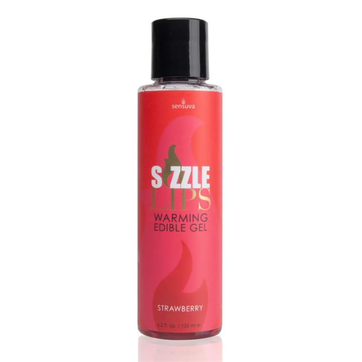 Sizzle Lips Gel Besable Efecto Calor Sabor Fresa 125 ml de Sensuva | VibraZon