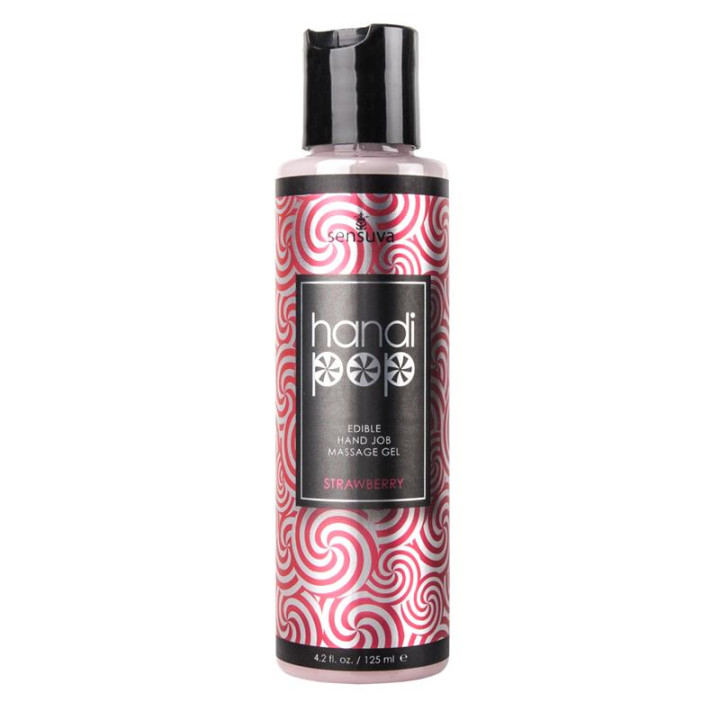 Handipop Gel de Masaje y Sexo Oral Fresa 125 ml de Sensuva | VibraZon