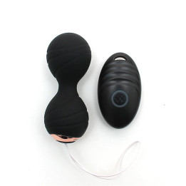 Bolas Kegel con Vibración y Control Remoto Cannes Negro de Rimba Toys | VibraZon