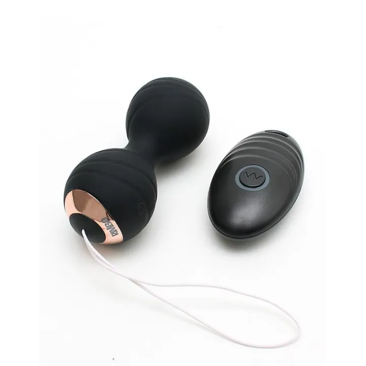 Bolas Kegel con Vibración y Control Remoto Cannes Negro de Rimba Toys