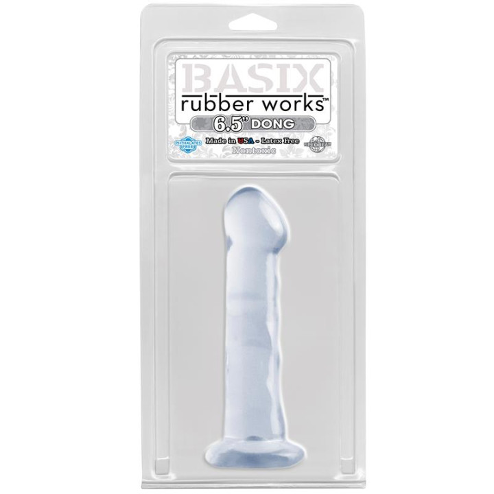 Dildo 16,51 cm Transparente de Basix Rubber Works | VibraZon